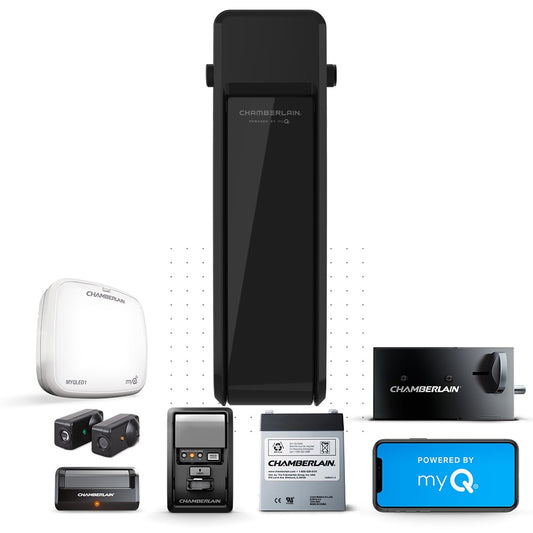 Chamberlain myQ Smart Direct Drive Garage Door Opener Wi-fi Compatibility Battery Back-up LED Light RJO101