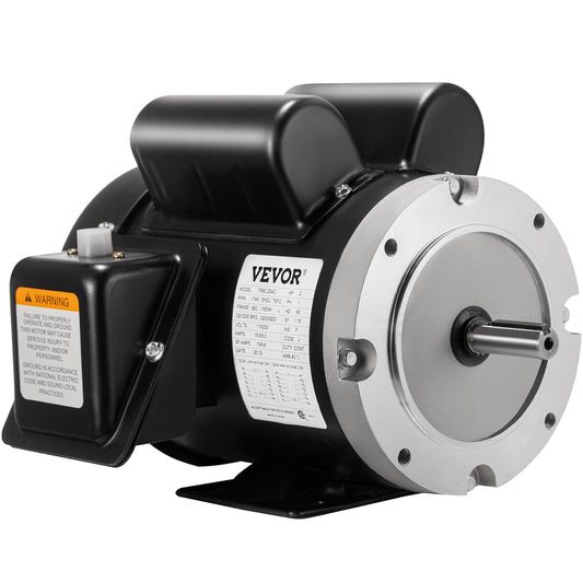 VEVOR 1745-RPM Air Compressor Motor 2-HP Replacement Engine for Generator DJ140256C00000001V6