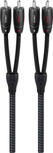 AudioQuest - Sydney 4.9' RCA-to-RCA Interconnect Cable - Dark Gray/Black
