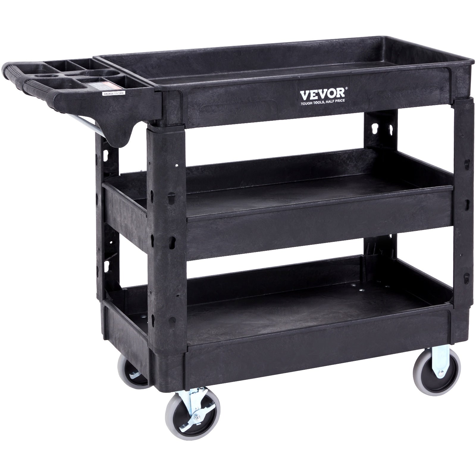 VEVOR 33.74-in-Drawer Shelf Utility Cart DXSLSYTCDXCX3K5H9V0