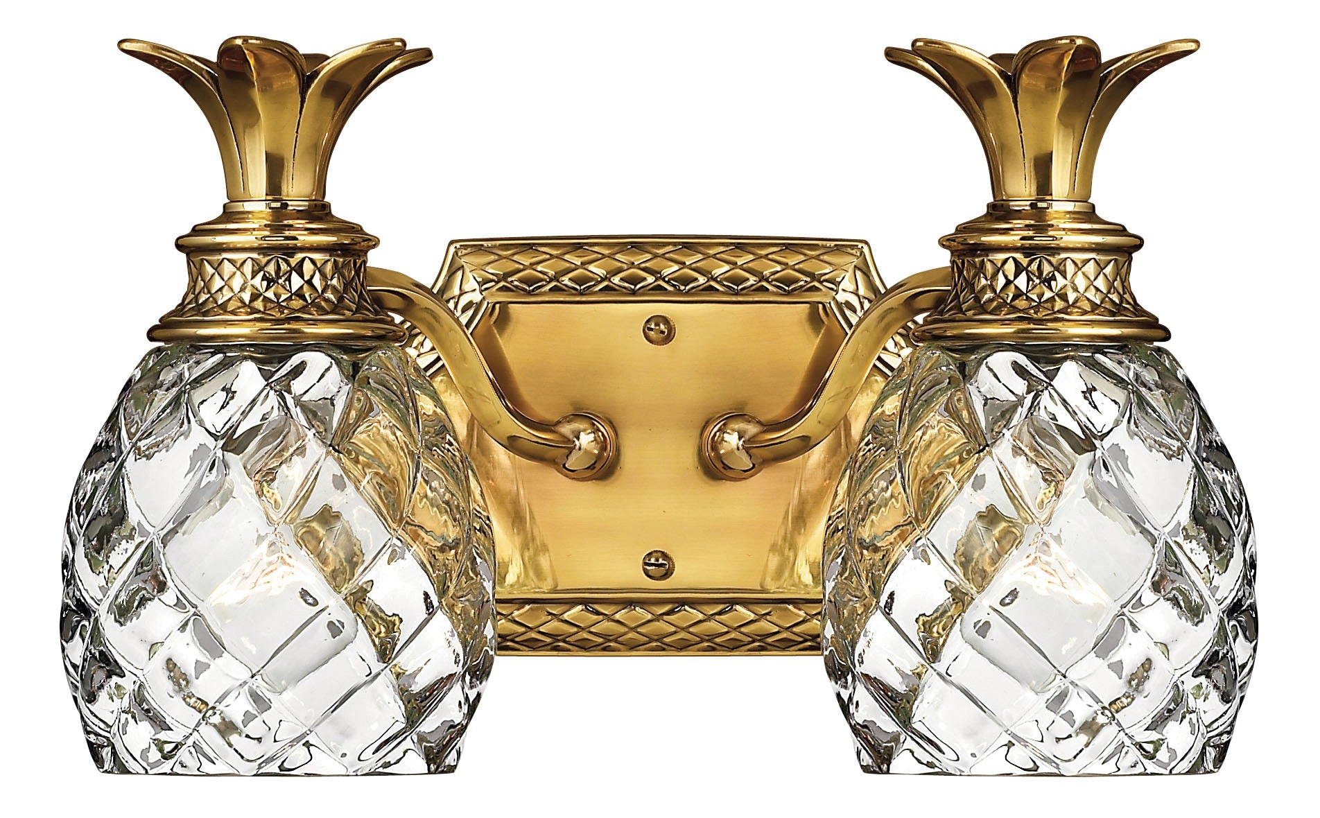 Hinkley Plantation 13-in 2 -Light Antique Brass Traditional Vanity light