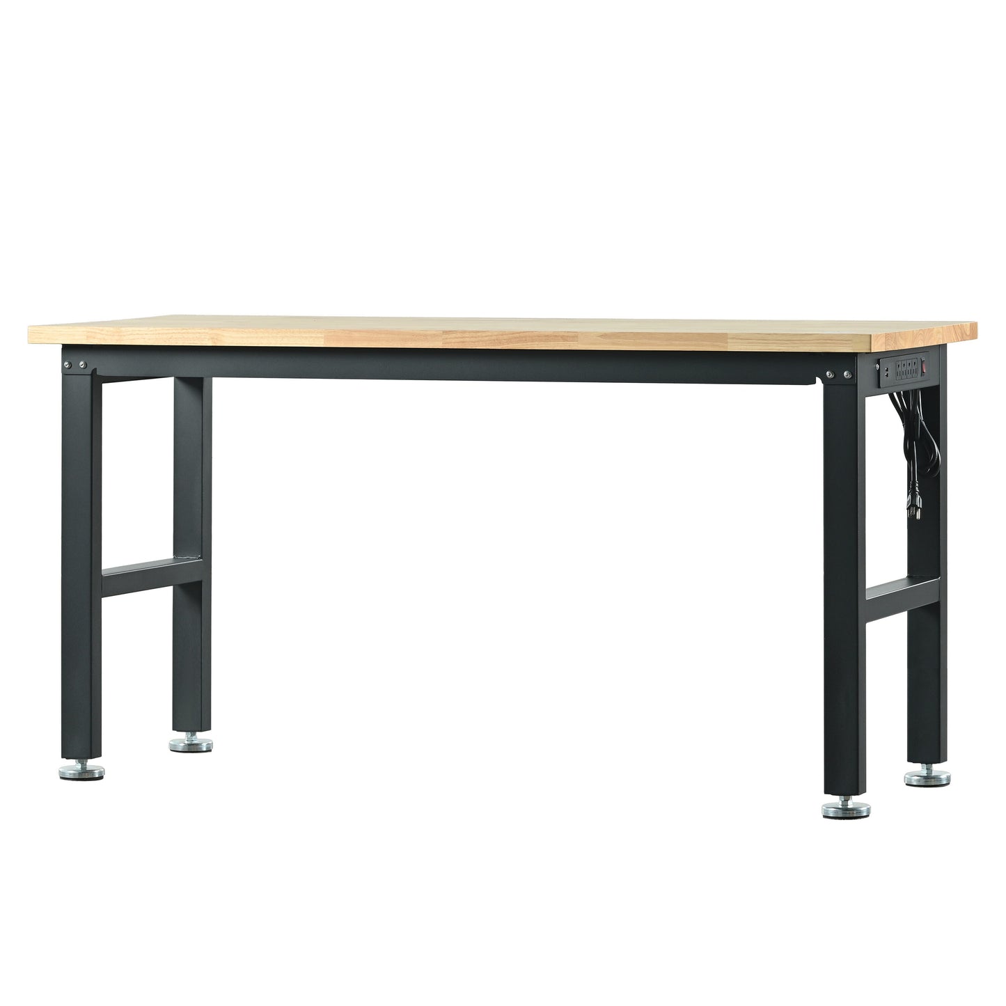 Wrightmaster 48.03-Inches L x 37.01-Inches H Wood and Black Wood Adjustable Height Portable Work Bench Top