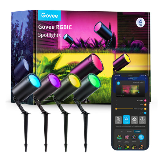 Govee Spot light 48-Watt Black Low Voltage Color Changing Plug Smart LED Spot Light H7066A11