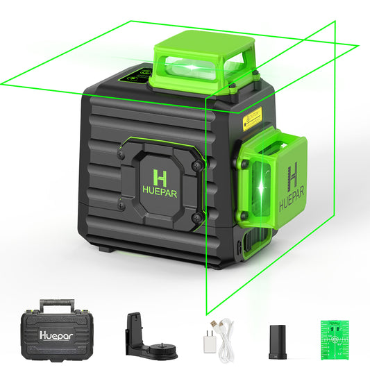 Huepar 200-ft Green Self-Leveling Cross-line Laser Level B02CG