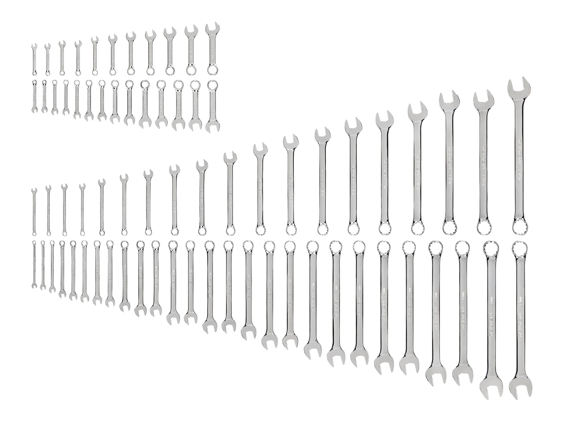 TEKTON 71-Piece Set 12-point (Sae) and Metric Standard Combination Wrench WCB90904
