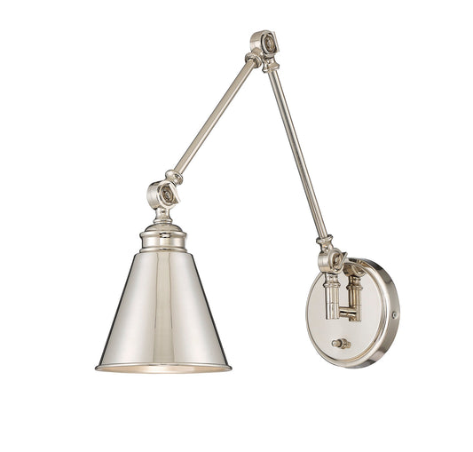 Savoy House Essentials Morland 6-in W 1 -Light Satin Nickel Vintage Wall Sconce
