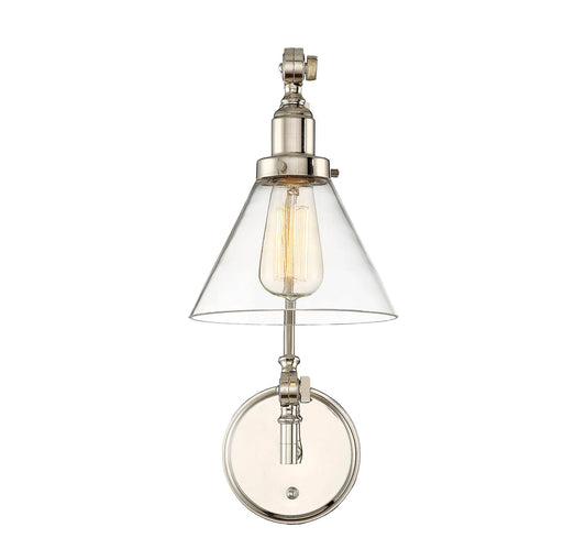 Savoy House Essentials Drake 7.5-in W 1 -Light Polished Chrome Wall Sconce