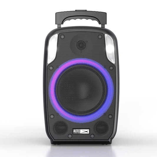 Altec Lansing Portable Bluetooth Party Lantern Speaker with LED Lights and True Wireless Pairing IMT8000-BLK
