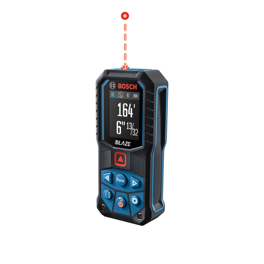 Bosch BLAZE 165-ft Indoor Red Laser Distance Measurer with Backlit Display and Bluetooth Compatibility GLM165-27C