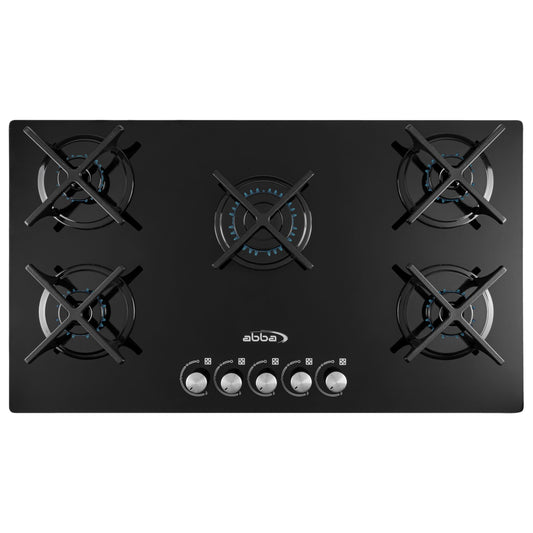 ABBA 30-in Gas Cooktop 6-in/8-in Burner Grate (Black Tempered Glass)