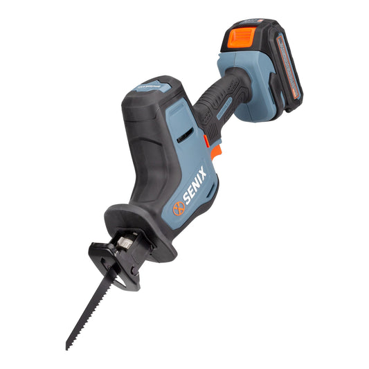 SENIX X2 20-volt 2-Amp Variable Speed Brushless Cordless Reciprocating Saw (Charger Included and Battery Included) PSRX2-M2
