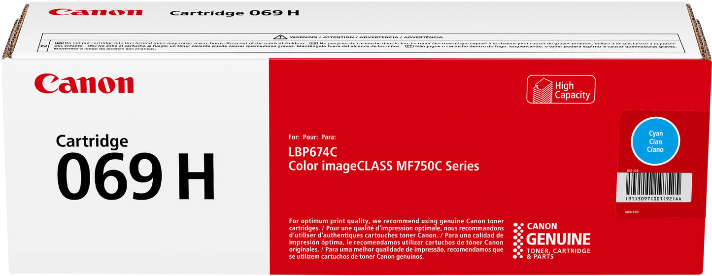 Canon - Toner 069 XL High Yield Toner Cartridge - Cyan
