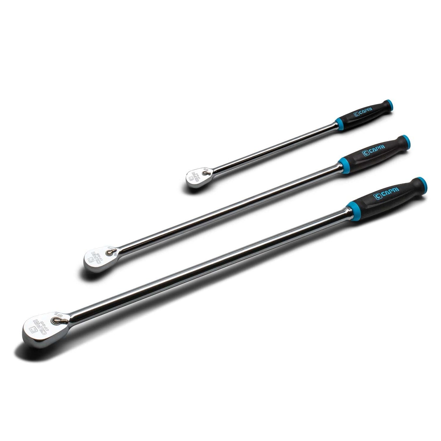 Capri Tools 3-Piece 90-Tooth Set Drive Comfort Grip Handle Ratchet Set CP90SL-SET