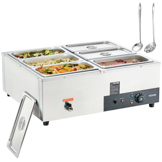 VEVOR 6-Station 48-Quart Commercial/Residential Electric Food Warmer BWTCDTC6C00000001V1