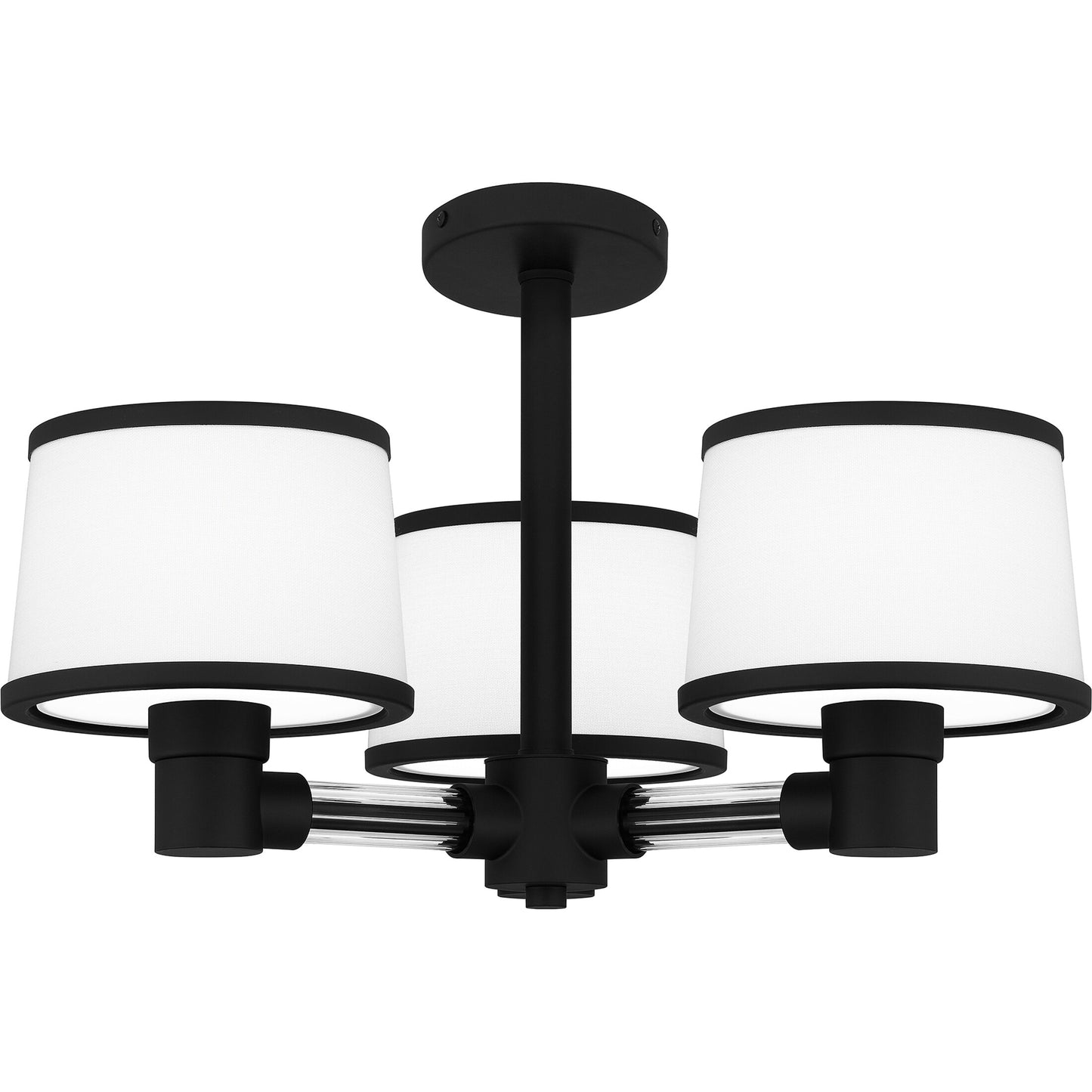 Quoizel Kylen 3-Light 22-in Matte Black Led, Semi mount light