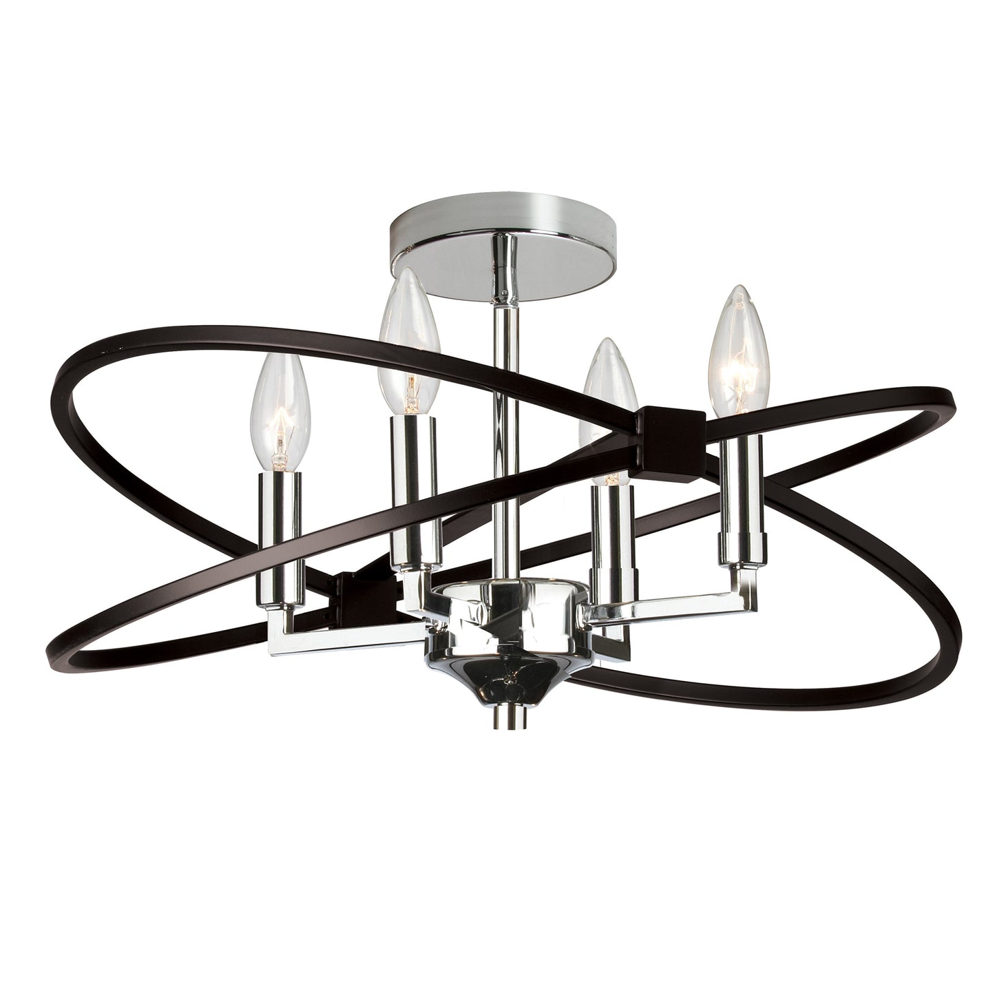 Dainolite Paloma 4 -Light 18-in Matte Multiple colors Semi Flush Mount Light
