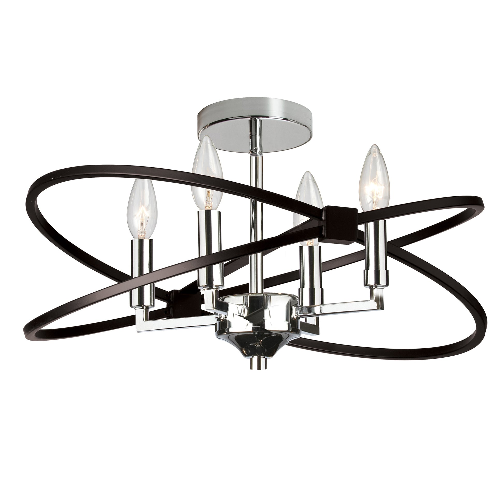 Dainolite Paloma 4 -Light 18-in Matte Multiple colors Semi Flush Mount Light