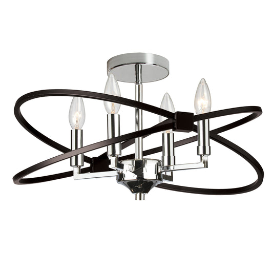 Dainolite Paloma 4 -Light 18-in Matte Multiple colors Semi Flush Mount Light