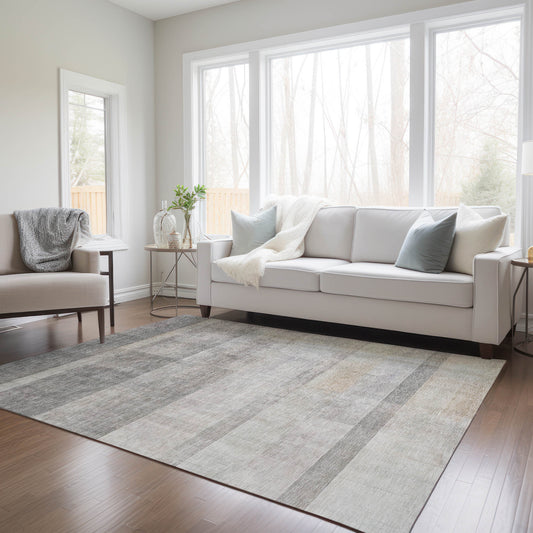 Addison Rugs Chantille ACN568TP 10 x 14 (ft) Taupe Rectangular Indoor/Outdoor Abstract Machine washable Area rug