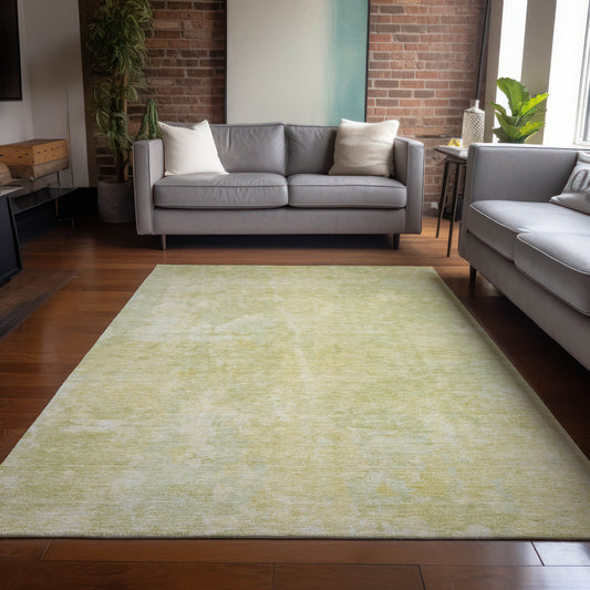 Addison Rugs Chantille ACN573GO 10 x 14 (ft) Gold Rectangular Indoor/Outdoor Geometric Mid-Century Modern Machine washable Area rug