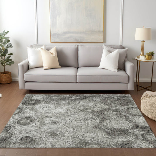Addison Rugs Chantille ACN579SV 9 x 12 (ft) Silver Rectangular Indoor/Outdoor Abstract Machine washable Area rug