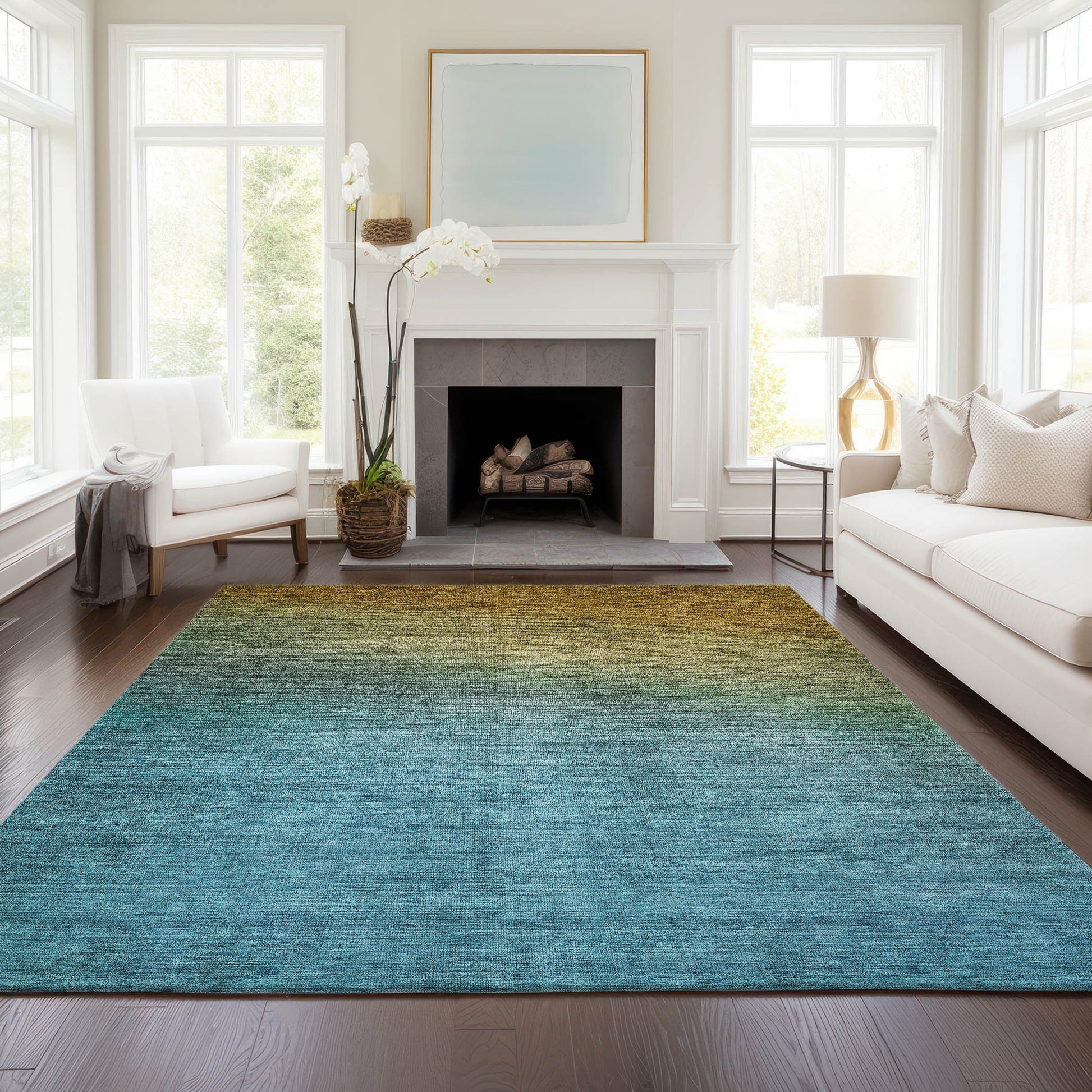 Addison Rugs Chantille ACN587BR 9 x 12 (ft) Brown Rectangular Indoor/Outdoor Abstract Machine washable Area rug
