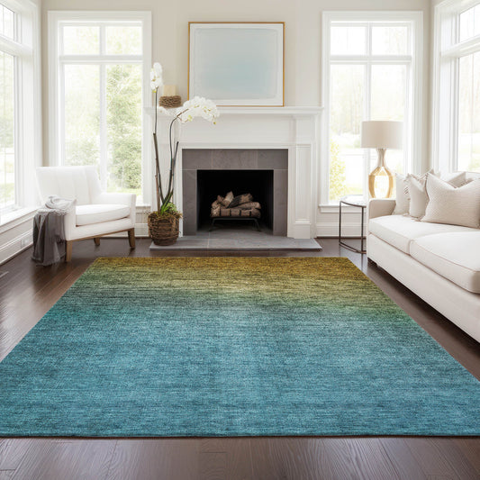 Addison Rugs Chantille ACN587BR 9 x 12 (ft) Brown Rectangular Indoor/Outdoor Abstract Machine washable Area rug