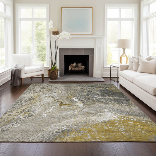 Addison Rugs Chantille ACN588TP 9 x 12 (ft) Taupe Rectangular Indoor/Outdoor Abstract Machine washable Area rug