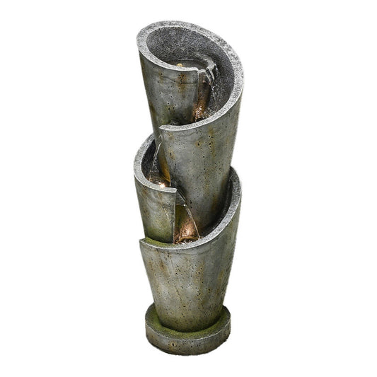 Hi-Line Gift 38.19-Inches H Resin Water Solar Outdoor Fountain Statue Pump Included
