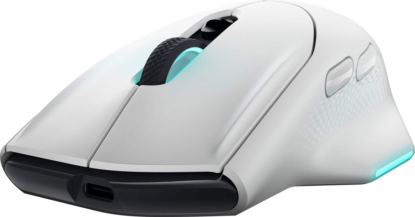 Alienware - Wireless Gaming Mouse – AW620M - Lunar Light