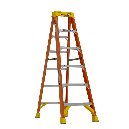 Werner NXT1A 6-ft Fiberglass Type 1A- 300-lb Load Capacity Step Ladder NXT1A06