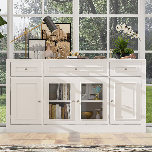 FUFU&GAGA Contemporary/Modern White Sideboard