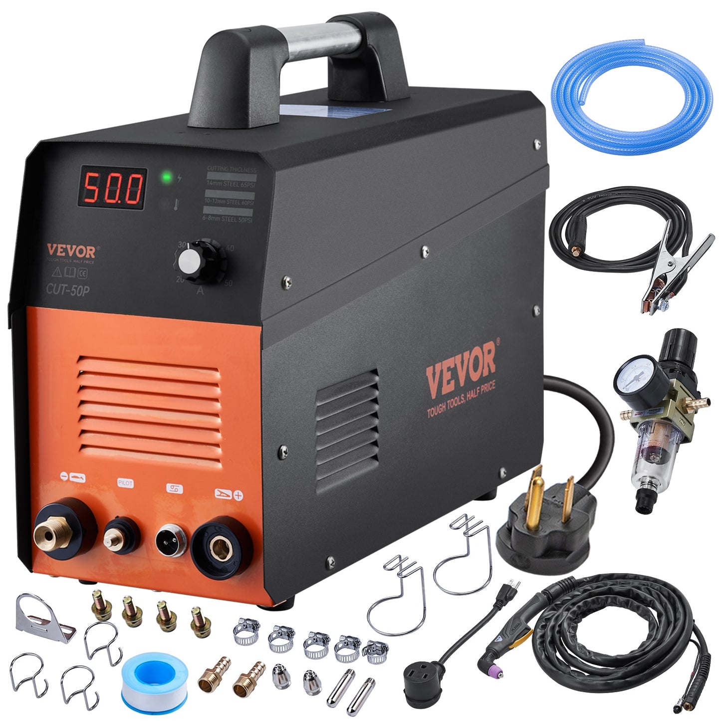 VEVOR 230-Volt 250-Amp Mig Flux-cored Wire Feed Welder DLZ50A110220VO4ZEV5