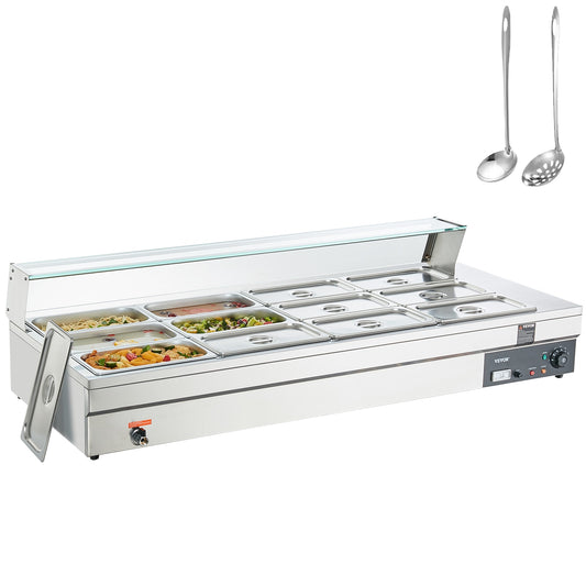 VEVOR 12-Station 96-Quart Commercial/Residential Electric Food Warmer BLZBWTC5PB2500001V1