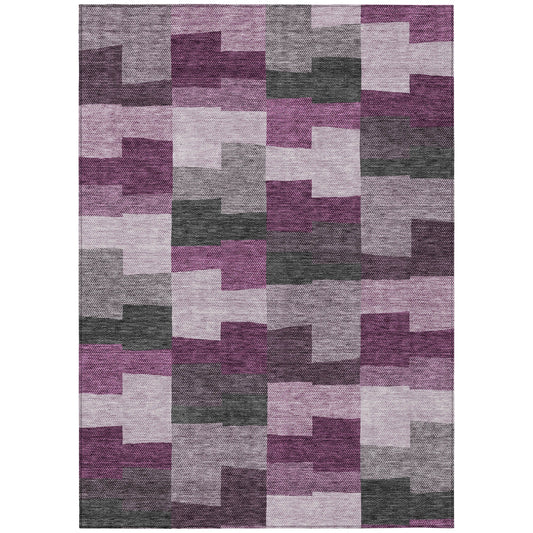 Addison Rugs Chantille ACN659MM 8 x 10 (ft) Merlot Rectangular Indoor/Outdoor Geometric Machine washable Area rug