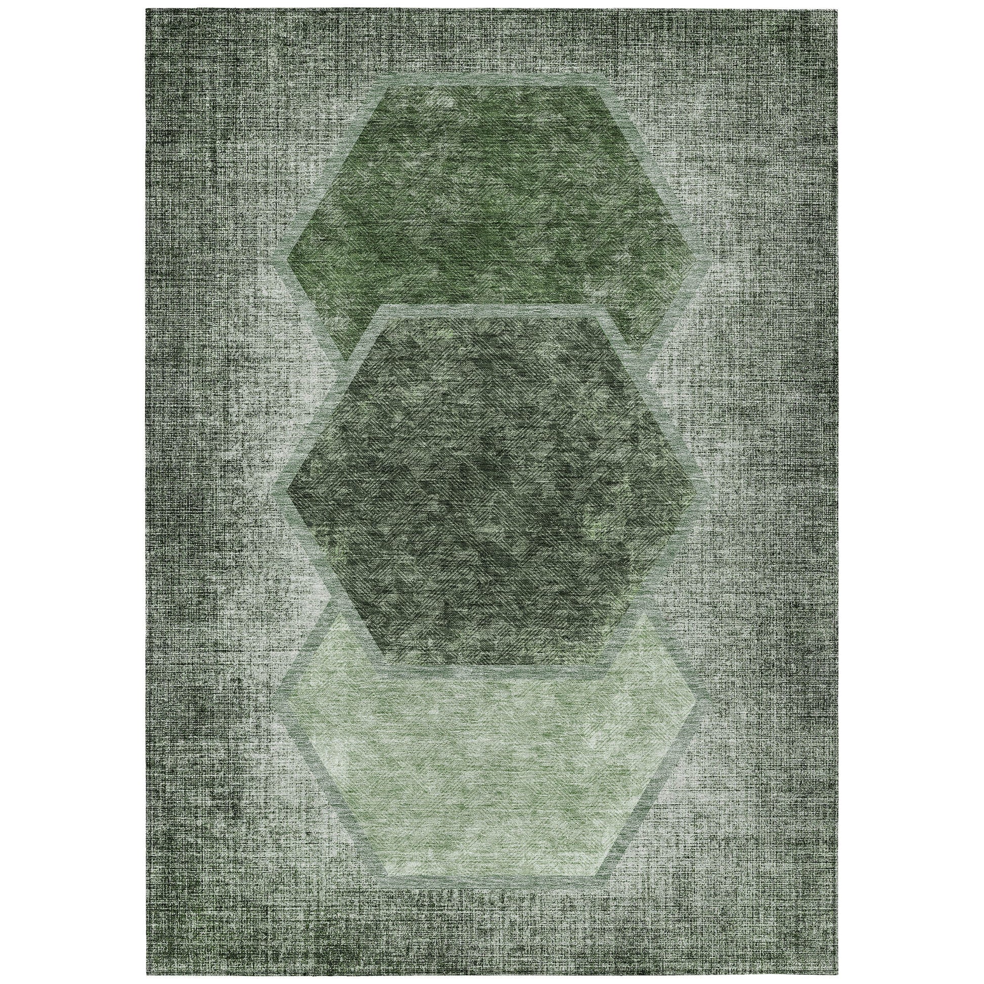 Addison Rugs Chantille ACN679OL 8 x 10 (ft) Olive Rectangular Indoor/Outdoor Geometric Machine washable Area rug