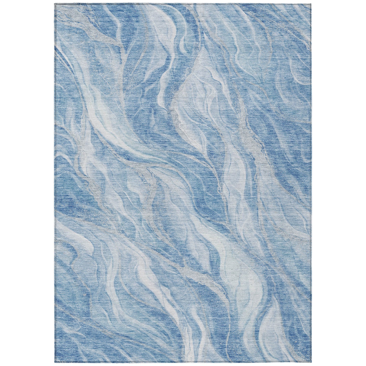 Addison Rugs Chantille ACN720BU 8 x 10 (ft) Blue Rectangular Indoor/Outdoor Geometric Machine washable Area rug