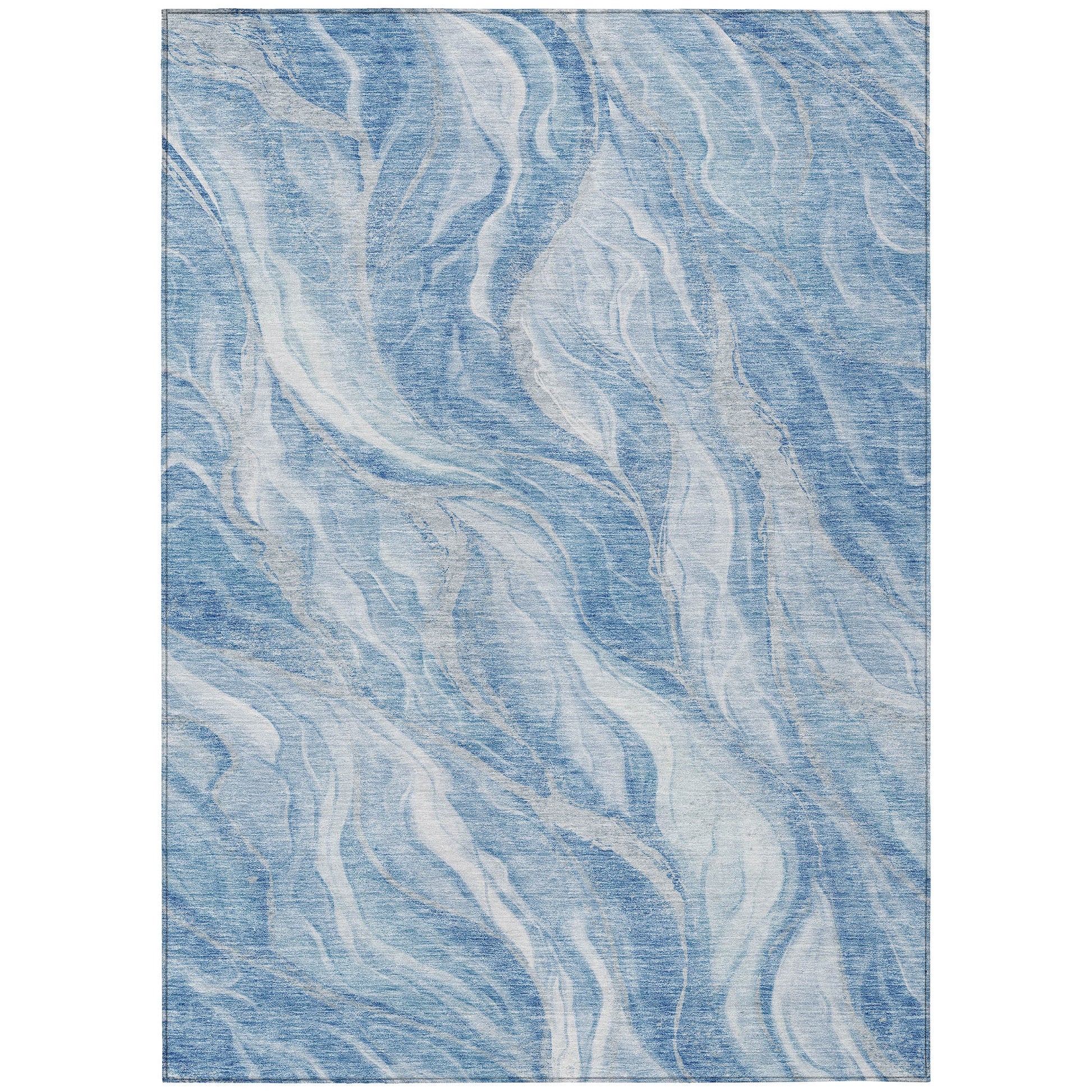 Addison Rugs Chantille ACN720BU 8 x 10 (ft) Blue Rectangular Indoor/Outdoor Geometric Machine washable Area rug