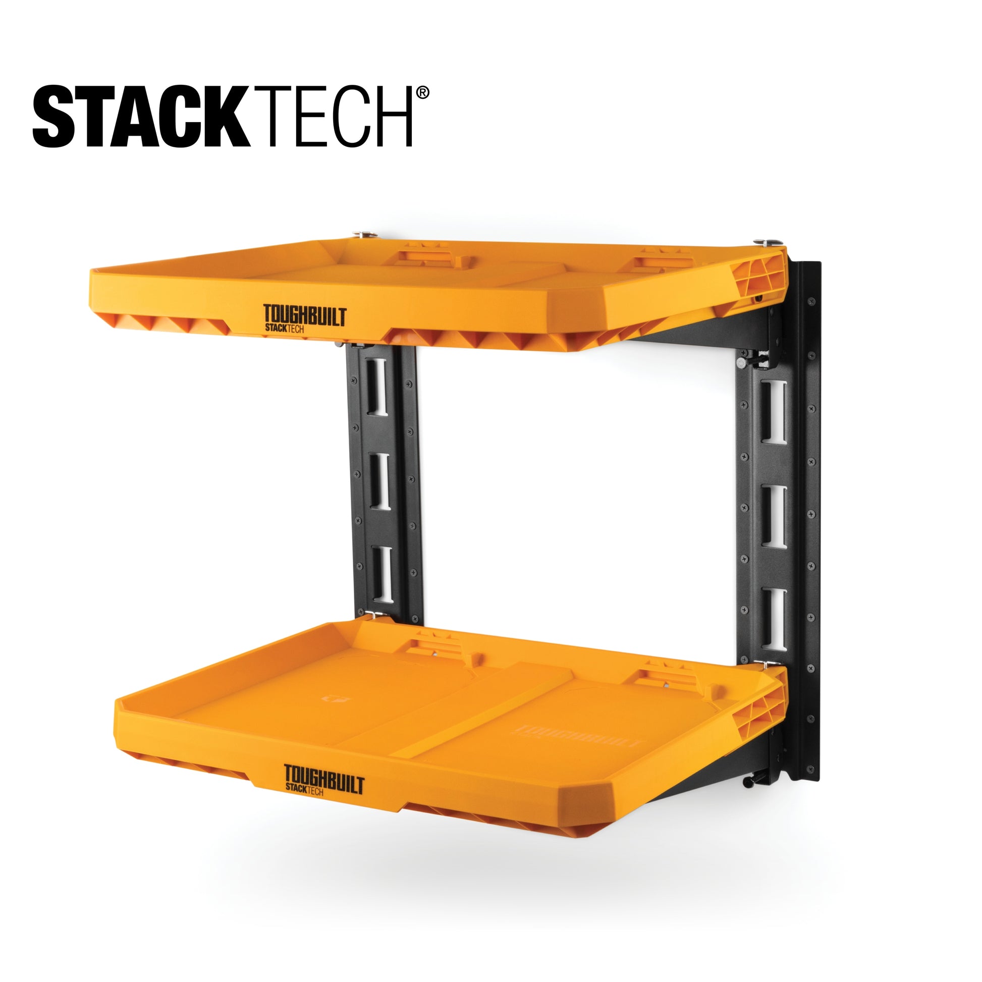 TOUGHBUILT STACKTECH Plastic/Metal Shelf (2) Stacktech Shelves, (2) E-track Sections TB-B1S3-M-20