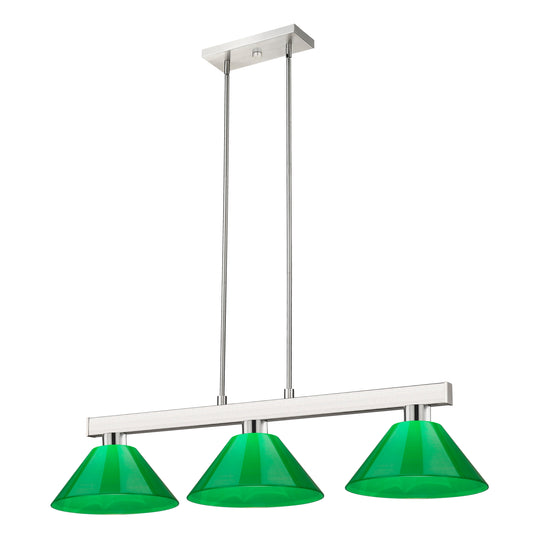 Z-Lite Cobalt Brushed Nickel Incandescent Medium base (E-26) Pool Table Lighting