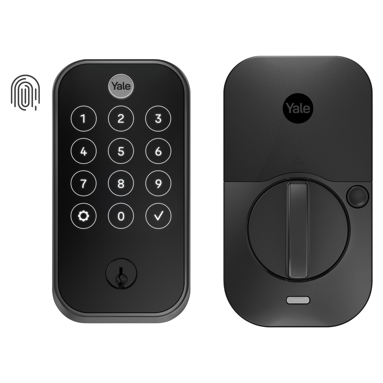 Yale Assure Lock 2 Black Suede Electronic Deadbolt Bluetooth Fingerprint Touchscreen Keypad YRD420-F-BLE-BSP
