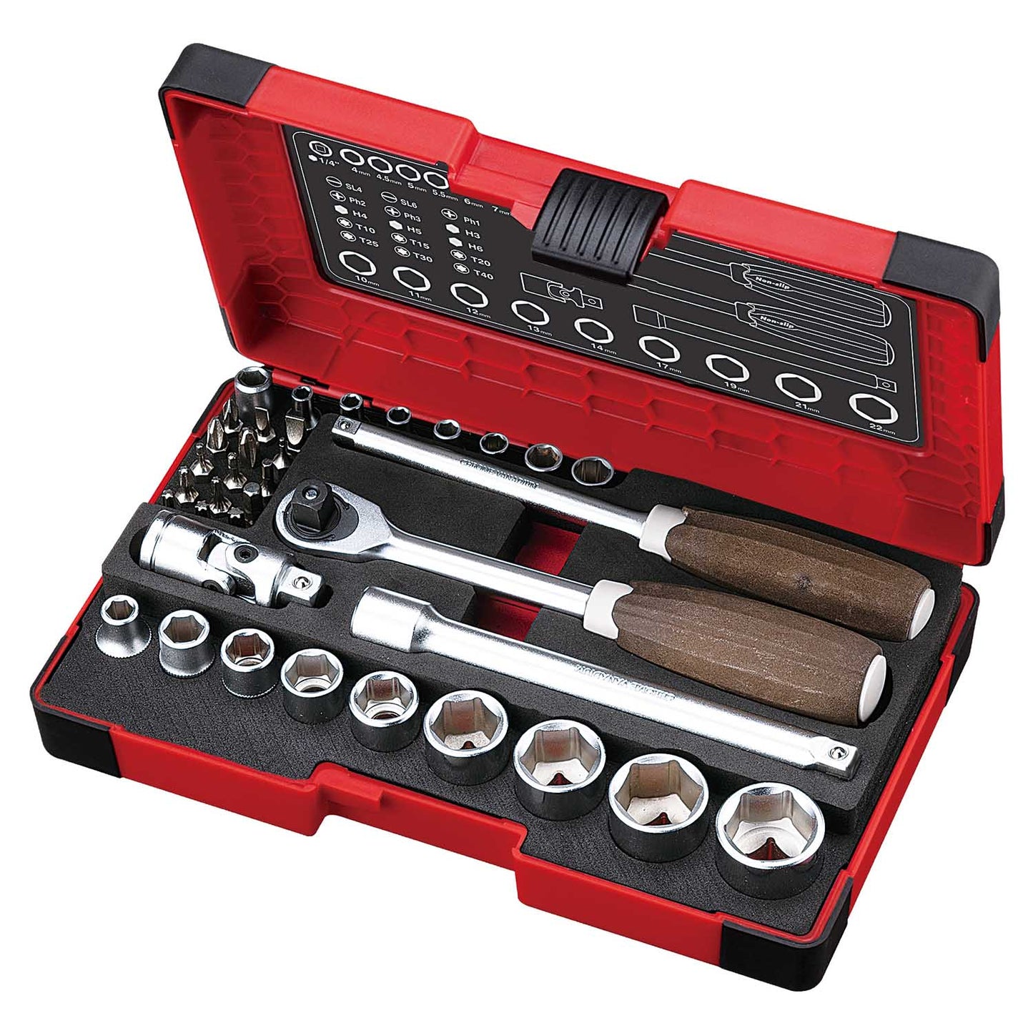 VESSEL 1/4-in Drive Metric 10mm Deep Socket Set (36-Pieces) HRW2303MW