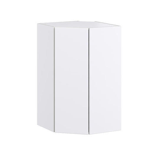 Hugo&Borg Lasalle 24-in W x 40-in H x 14-in D Bright White Slab Diagonal Corner wall Fully assembled Cabinet Flat Panel
