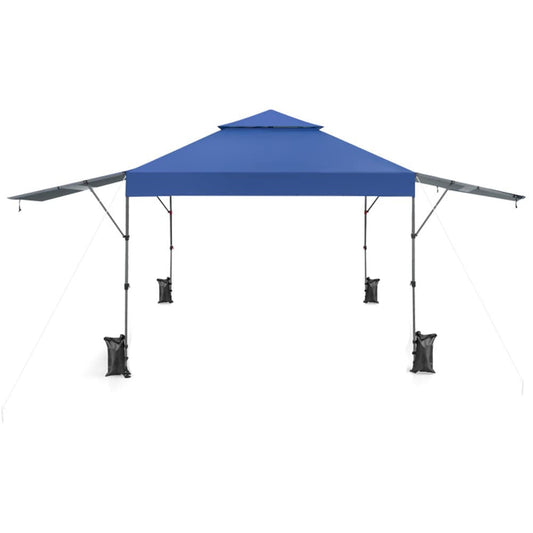 WELLFOR 10-ft x 17.6 Rectangle Blue Pop-up canopy