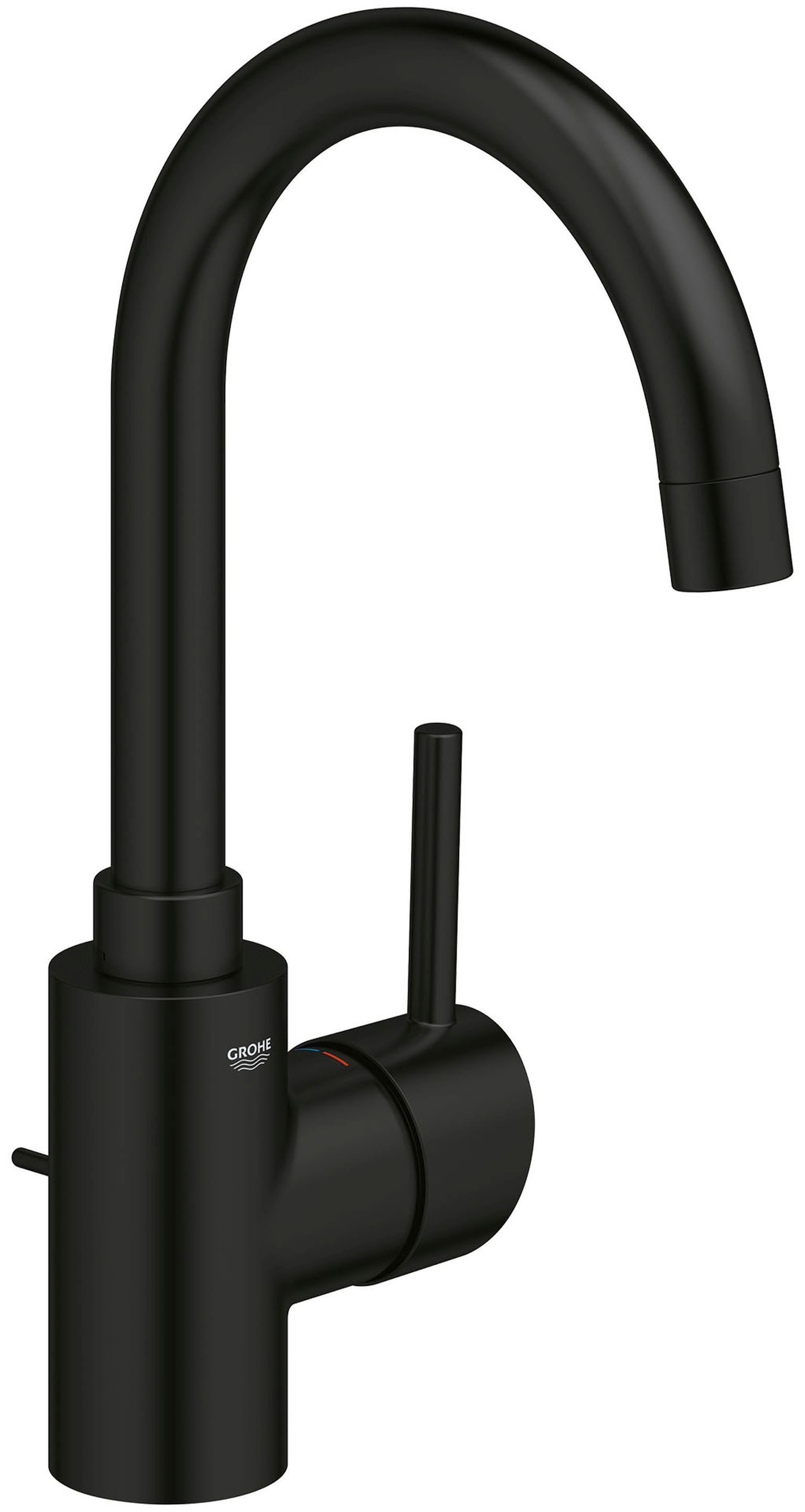 GROHE Matte Black Single hole 1-handle Swivel Residential Handle Bathroom Sink Faucet