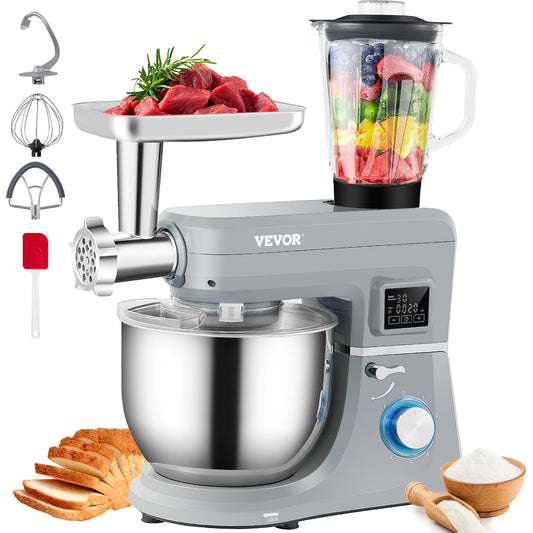 VEVOR 6 Speeds 660W 7.4Qt Stand Mixer Stainless Steel + Abs Plastic 7.4-Quart Commercial/Residential Bowl-lift Stand Mixer ZRLLSJBJLSDFJR1CDV1