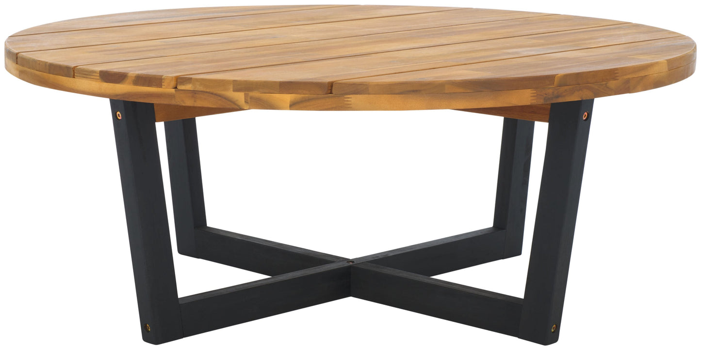 Safavieh Leo Round Outdoor Coffee Table 39.4-in W x 39.4-in L
