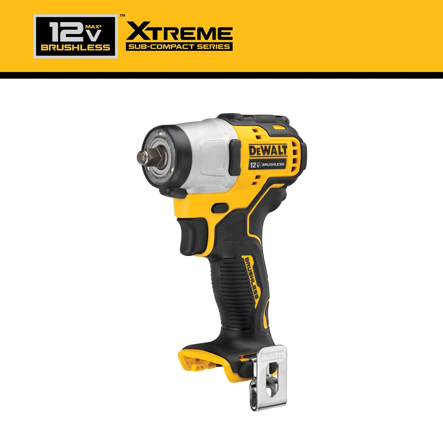 DEWALT XTREME 12-volt Max Variable Speed Brushless 3/8-in square Drive Cordless Impact Wrench (Bare Tool) DCF902B
