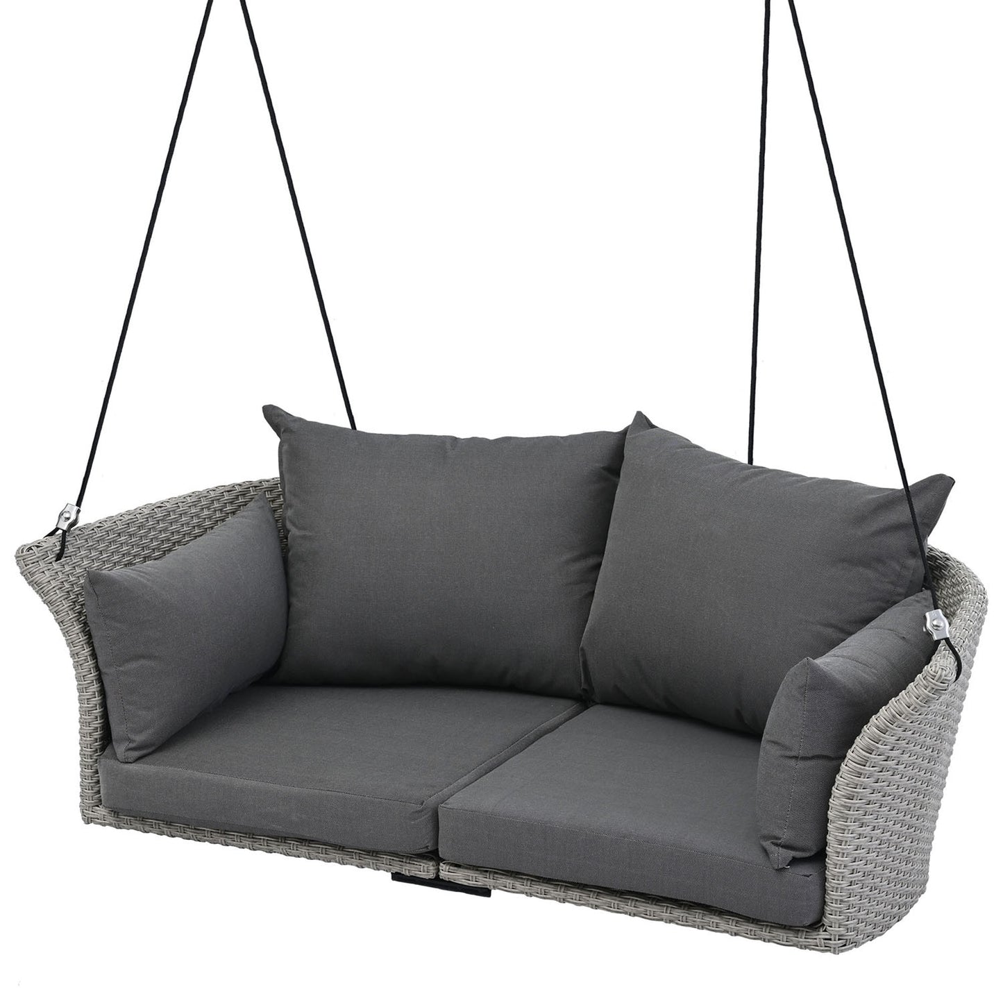 Bybafun 2 -person Gray HDPE Outdoor Swing