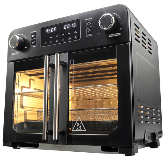 Elite 24-Quart Black Programmable Dual Zone Air Fryer EAF9010B